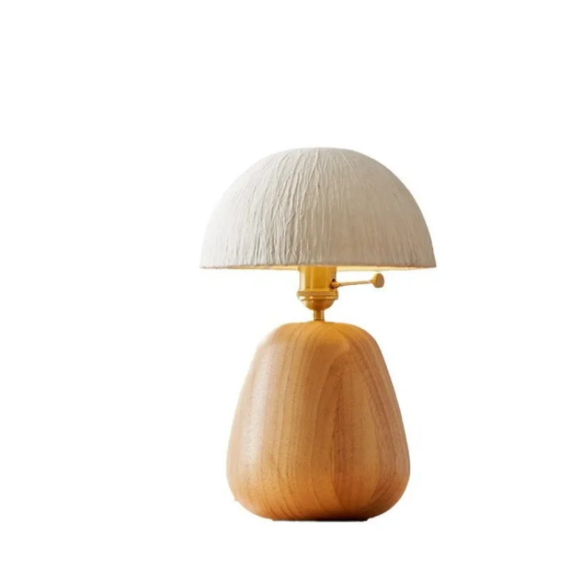 New Japanese-style wabi-sabi wind, solid wood rice paper desk lamp, bedroom homestay atmosphere lamp
New Japanese-style wabi-sabi wind, solid wood rice paper desk lamp, bedroom homestay atmosphere lamp