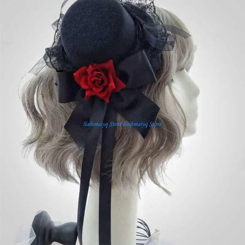 573B Romance Rose Flower Lace Hat Hair Barrettes NonWoven Hair Accessories For Halloween Event Daily Wear Hair Decoration
573B Romance Rose Flower Lace Hat Hair Barrettes NonWoven Hair Accessories For Halloween Event Daily Wear Hair Decoration