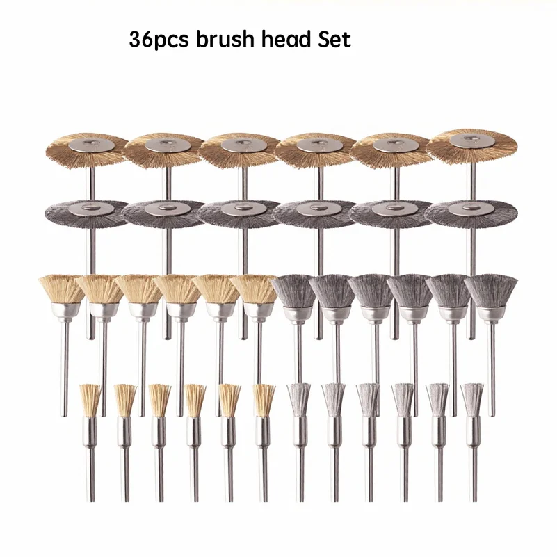 36Pcs Brass Brush Steel Wire Wheels Brushes Drill Rotary Tools Polishing Rotary Tools Metal Rust Removal Brush Set
36Pcs Brass Brush Steel Wire Wheels Brushes Drill Rotary Tools Polishing Rotary Tools Metal Rust Removal Brush Set