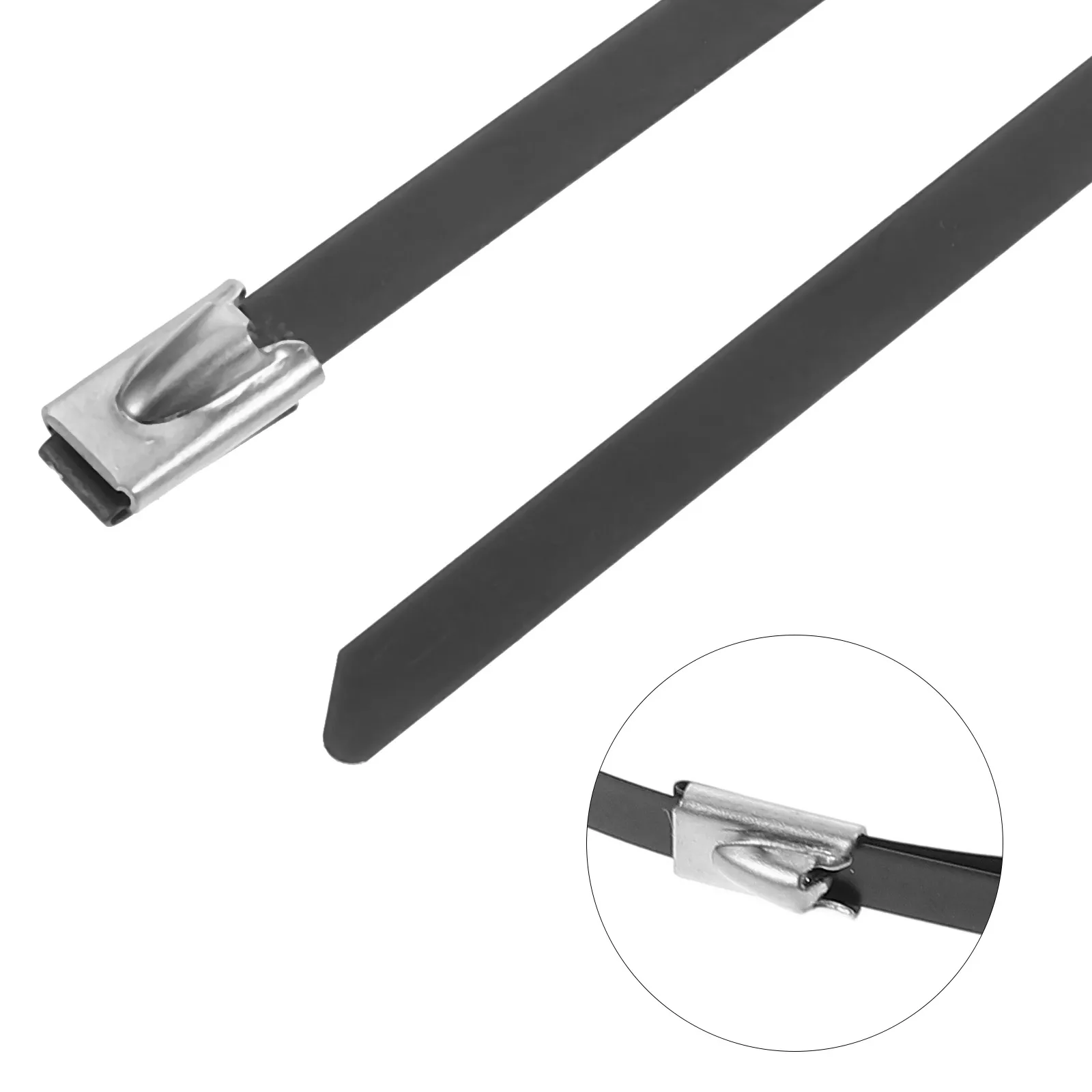 30pcs Stainless Steel Cable Ties 400mm x 4.6mm Black Reusable Zip Ties for Cable Management Fixing Cords Hose
30pcs Stainless Steel Cable Ties 400mm x 4.6mm Black Reusable Zip Ties for Cable Management Fixing Cords Hose