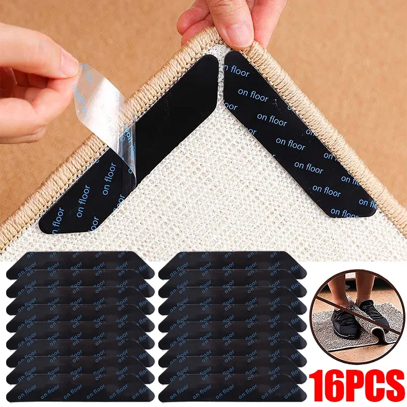 16/8pcs Carpet Non-slip Sticker Reusable Washable Anti Curling Carpet Patch Fixed Stickers Floor Rug Mat Tape Gripper Corner Pad
16/8pcs Carpet Non-slip Sticker Reusable Washable Anti Curling Carpet Patch Fixed Stickers Floor Rug Mat Tape Gripper Corner Pad