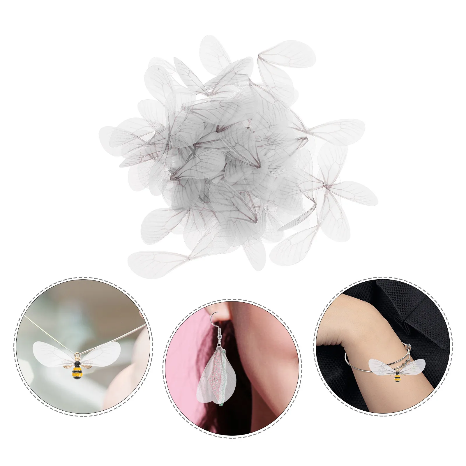 100Pcs Exquisite White Dragonfly Wing Charms Chic Sophisticated DIY Jewelry Crafting Charms for Earrings Necklaces Hair Clips
100Pcs Exquisite White Dragonfly Wing Charms Chic Sophisticated DIY Jewelry Crafting Charms for Earrings Necklaces Hair Clips