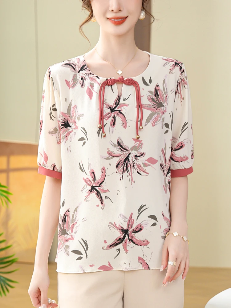 Print Summer Shirts & Blouses Women Short Sleeve Chiffon Clothes For Women Tees Top Shirt
Print Summer Shirts & Blouses Women Short Sleeve Chiffon Clothes For Women Tees Top Shirt