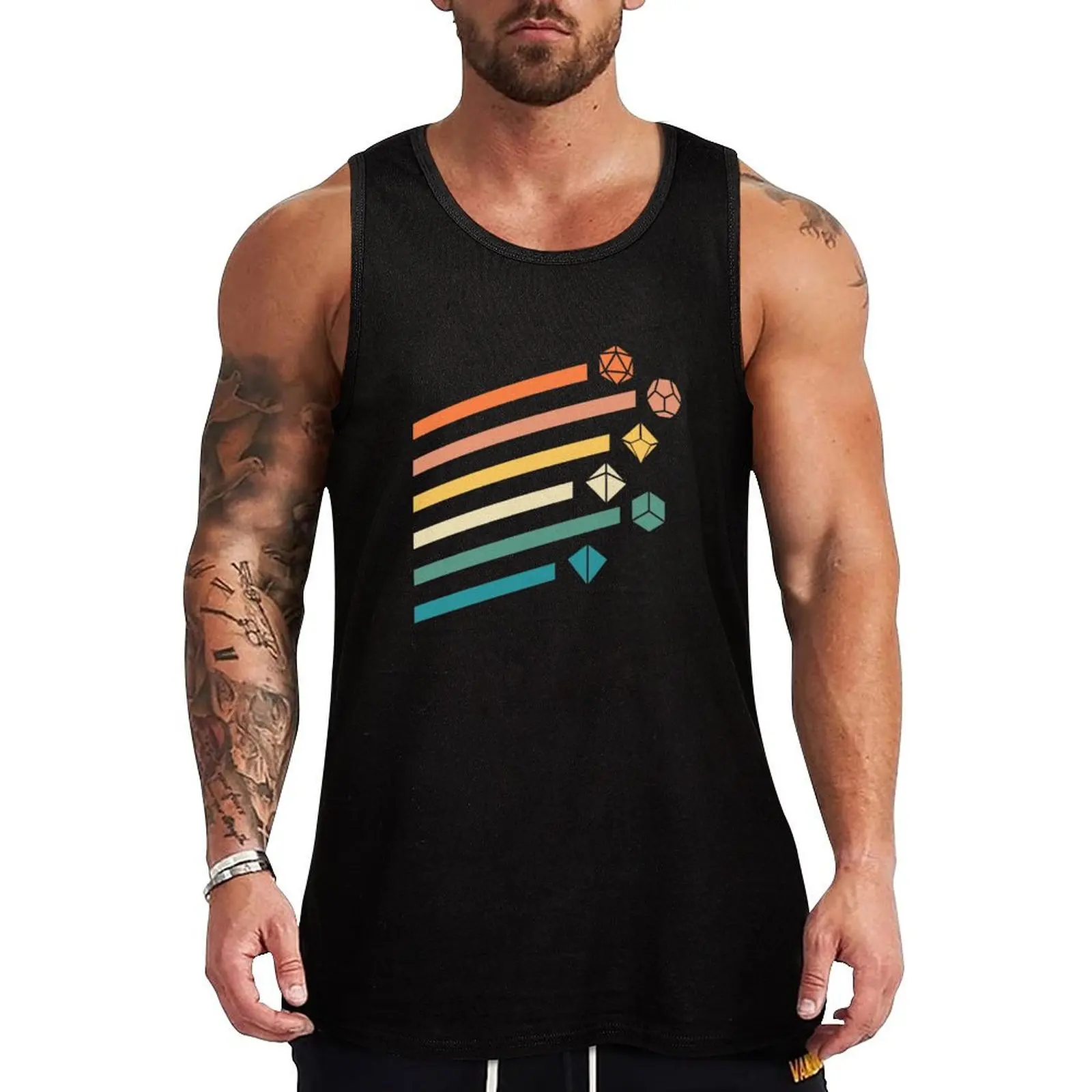 Retro Rainbow Polyhedral Dice Set Colors Tabletop RPG Tank Top Basic Sleeveless Casual Tee Solid Lightweight Top
Retro Rainbow Polyhedral Dice Set Colors Tabletop RPG Tank Top Basic Sleeveless Casual Tee Solid Lightweight Top