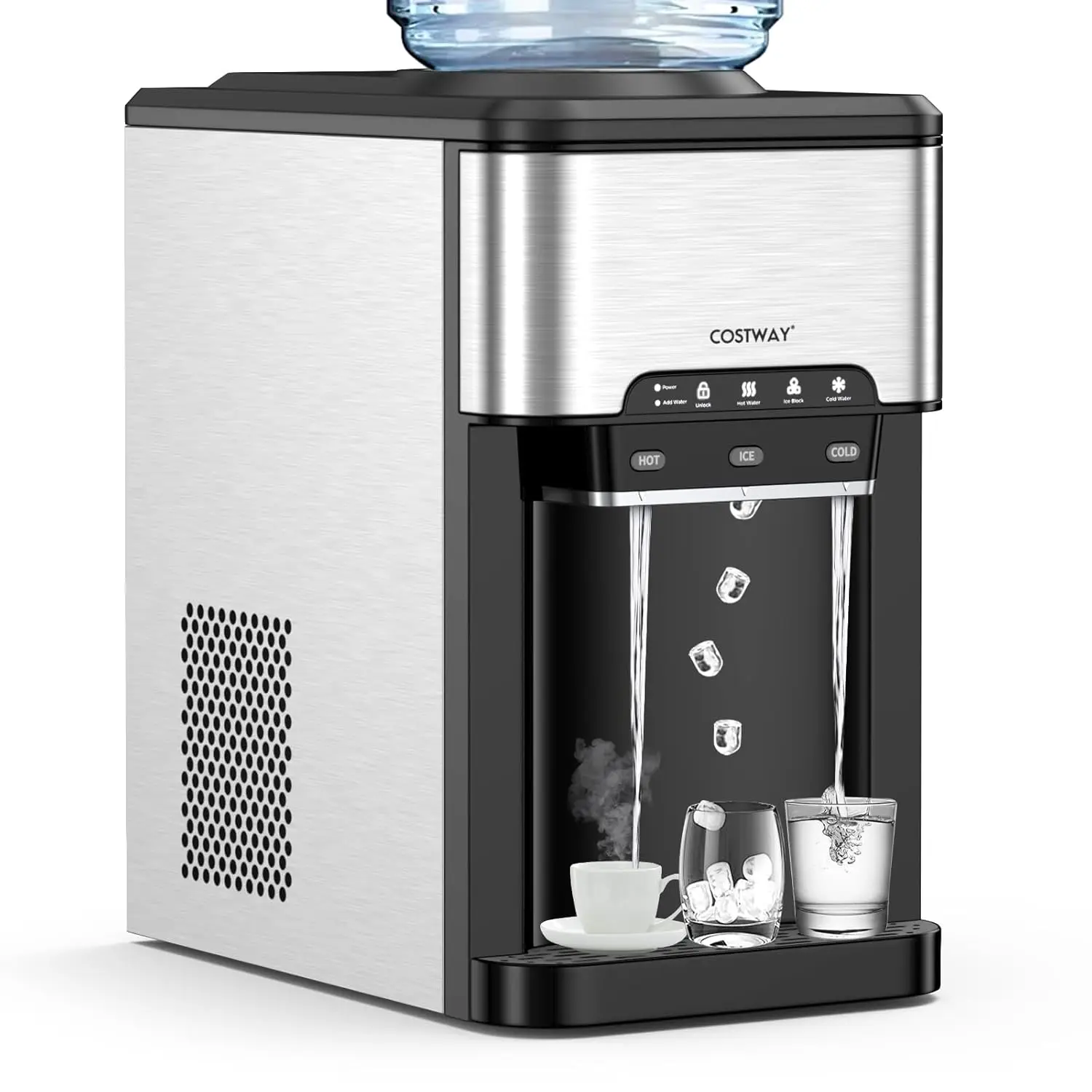 Countertop Water Dispenser with Ice Maker, 3-in-1 Portable Hot Cold Dispenser with 48LBS/24H Ice Machine, Child, Customized
Countertop Water Dispenser with Ice Maker, 3-in-1 Portable Hot Cold Dispenser with 48LBS/24H Ice Machine, Child, Customized