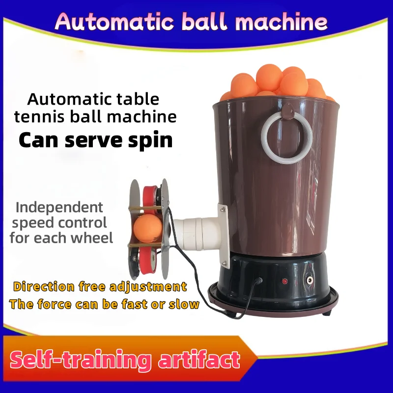 The table tennis ball machine features automatic serving and accompaniment adjustable speed large capacity plug-in and portable
The table tennis ball machine features automatic serving and accompaniment adjustable speed large capacity plug-in and portable