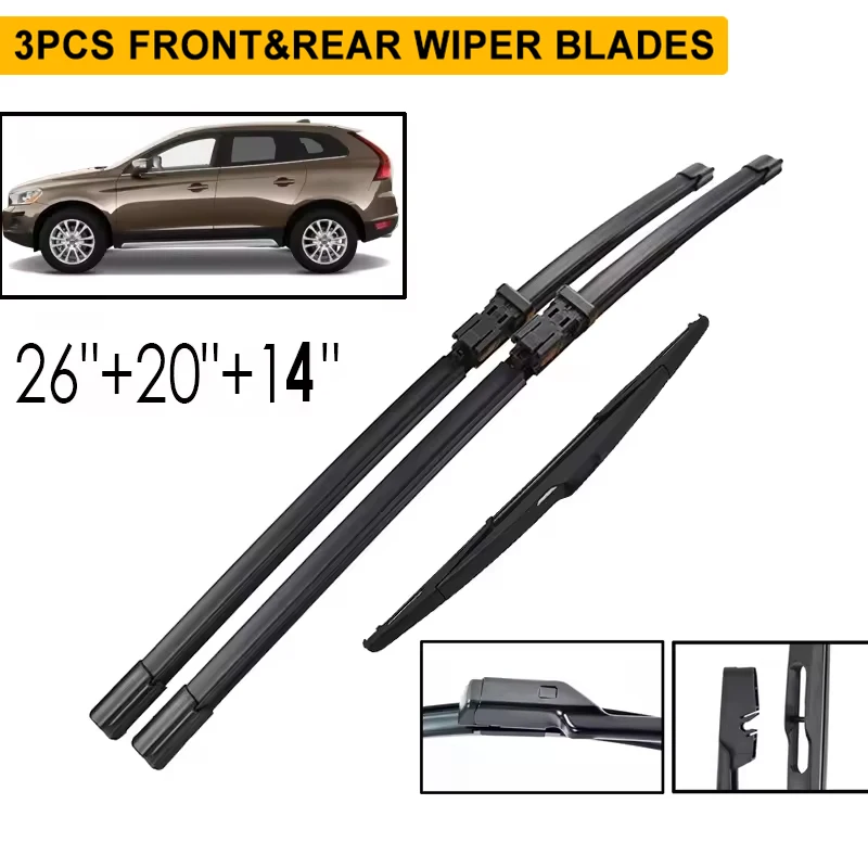 Wiper Front & Rear Wiper Blades Set For Volvo XC60 2012 - 2017 Windshield Windscreen Window Car Rain Brushes 26"+20"+14"
Wiper Front & Rear Wiper Blades Set For Volvo XC60 2012 - 2017 Windshield Windscreen Window Car Rain Brushes 26"+20"+14"