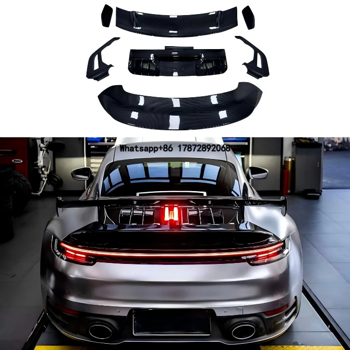 For 911 Carrera 992 Carbon Fiber Rear Bumper Spoiler Double Layer Dry Carbon Polished Finish Body Kit 2020- Factory
For 911 Carrera 992 Carbon Fiber Rear Bumper Spoiler Double Layer Dry Carbon Polished Finish Body Kit 2020- Factory