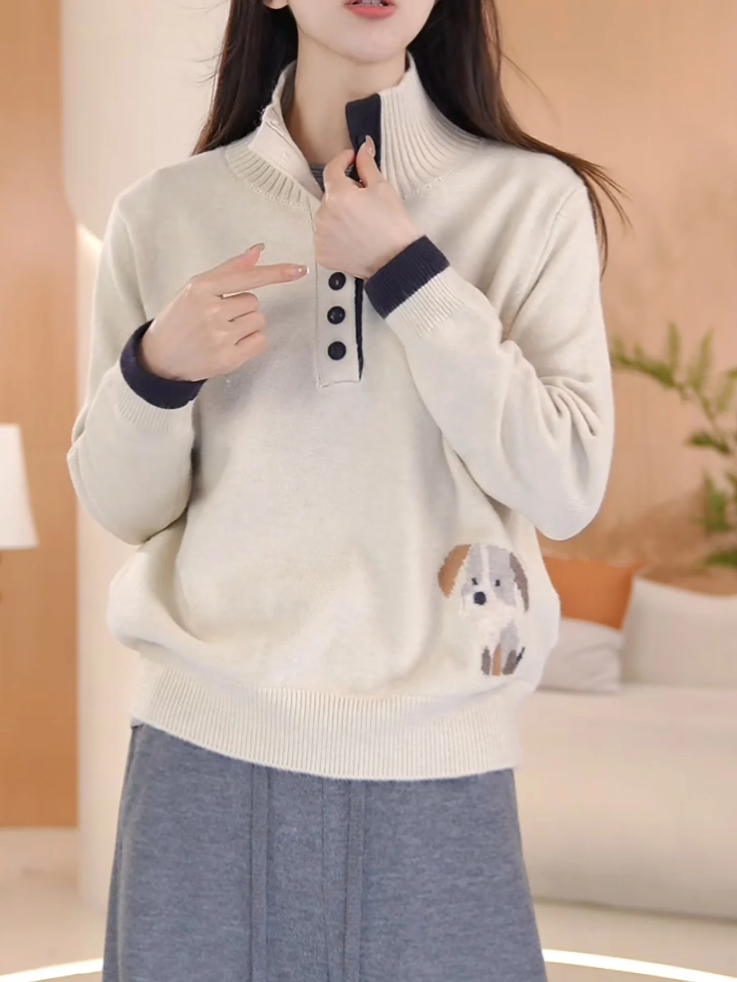 Cute Embroidered Long Sve f High Ne Sweater Autumn Winter plus Size Faionable Slimming Top Korean Sle Loose Fit
Cute Embroidered Long Sve f High Ne Sweater Autumn Winter plus Size Faionable Slimming Top Korean Sle Loose Fit