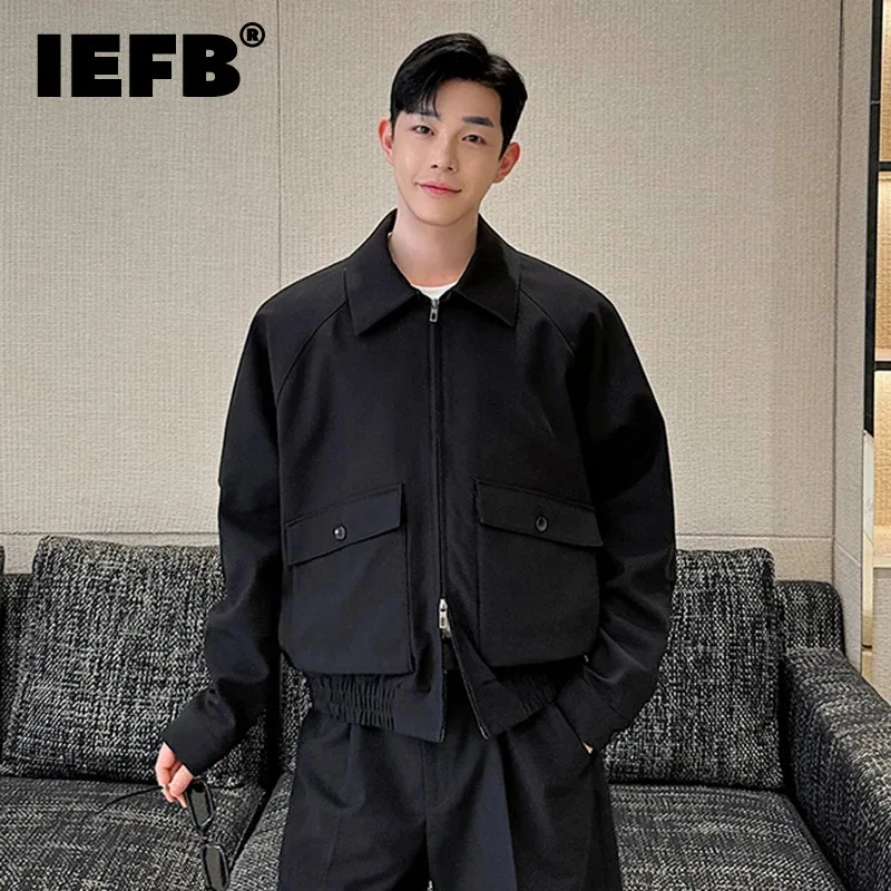 IEFB 2024 Spring Male Jacket Coat Korean Style Double Zippers Raglan Sleeve Pocket Lapel Solid Color Casual Men's Top 9C5306
IEFB 2024 Spring Male Jacket Coat Korean Style Double Zippers Raglan Sleeve Pocket Lapel Solid Color Casual Men's Top 9C5306