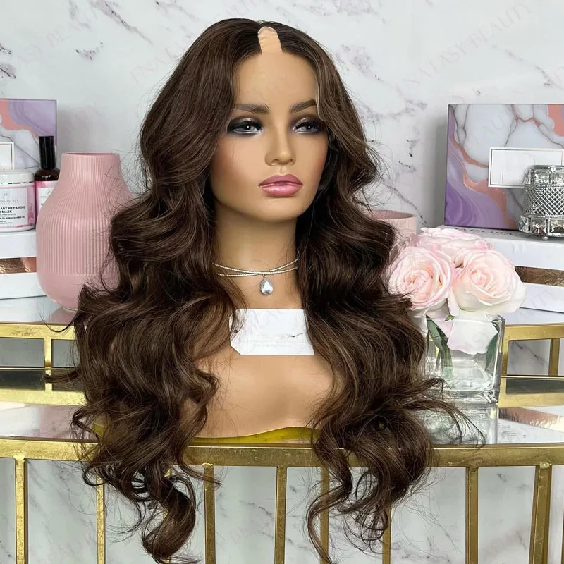 Long Peruvian Human Hair Lowlight Chocolate Brown Water Wave Glueless 1x4 Opening Middle U/V Part Wigs for Black Women Easy Wear
Long Peruvian Human Hair Lowlight Chocolate Brown Water Wave Glueless 1x4 Opening Middle U/V Part Wigs for Black Women Easy Wear