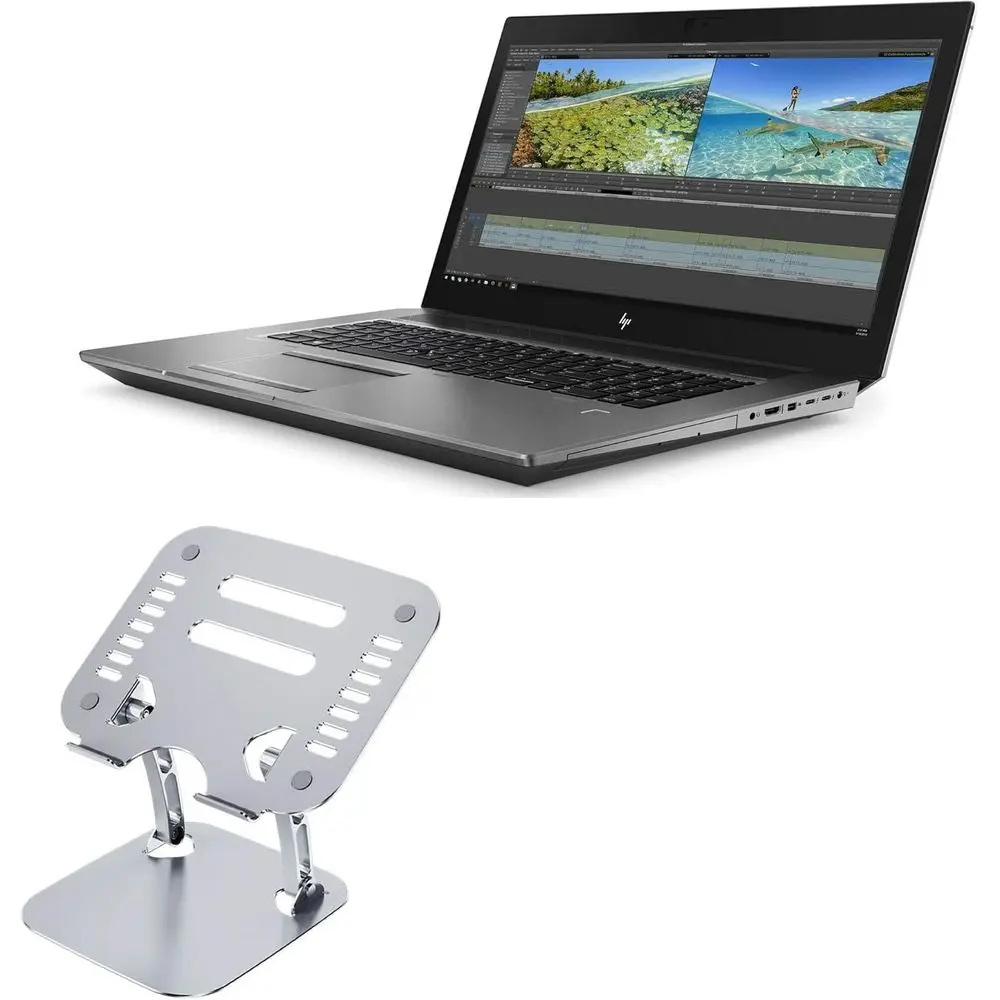 17.3 Inch Laptop Stand - Adjustable Ergonomic Viewing Angle, Metallic Silver Riser
17.3 Inch Laptop Stand - Adjustable Ergonomic Viewing Angle, Metallic Silver Riser