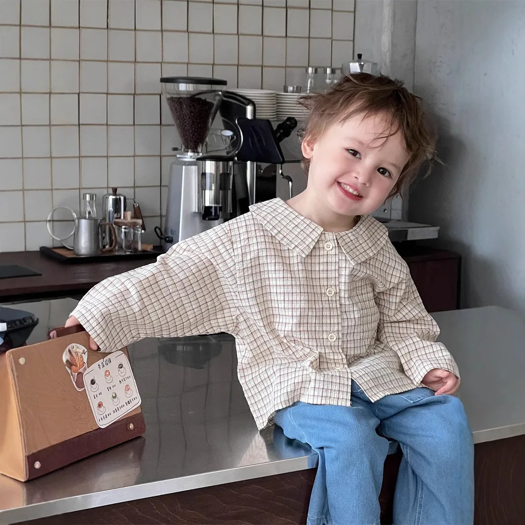 Children Clothing Set 2025 Spring New Baby Boy Lapel Plaid Shirts Infant Girl Long Sleeve Tops Cute Toddler Blue Pants Suit
Children Clothing Set 2025 Spring New Baby Boy Lapel Plaid Shirts Infant Girl Long Sleeve Tops Cute Toddler Blue Pants Suit