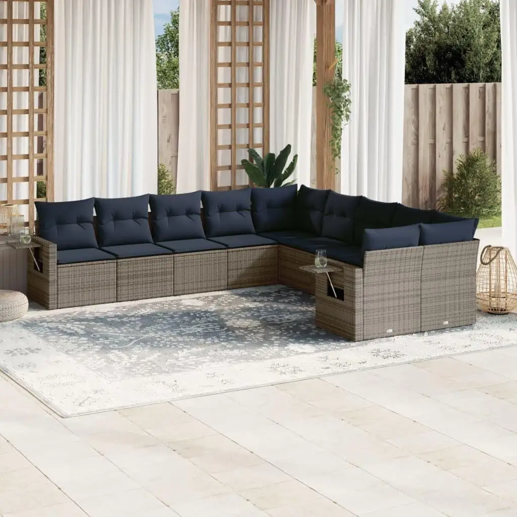 Gray Rattan Wicker 10 Piece Outdoor Patio Sofa Set Comfortable Cushioned Furniture for Garden Balcony Terrace Seating
Gray Rattan Wicker 10 Piece Outdoor Patio Sofa Set Comfortable Cushioned Furniture for Garden Balcony Terrace Seating