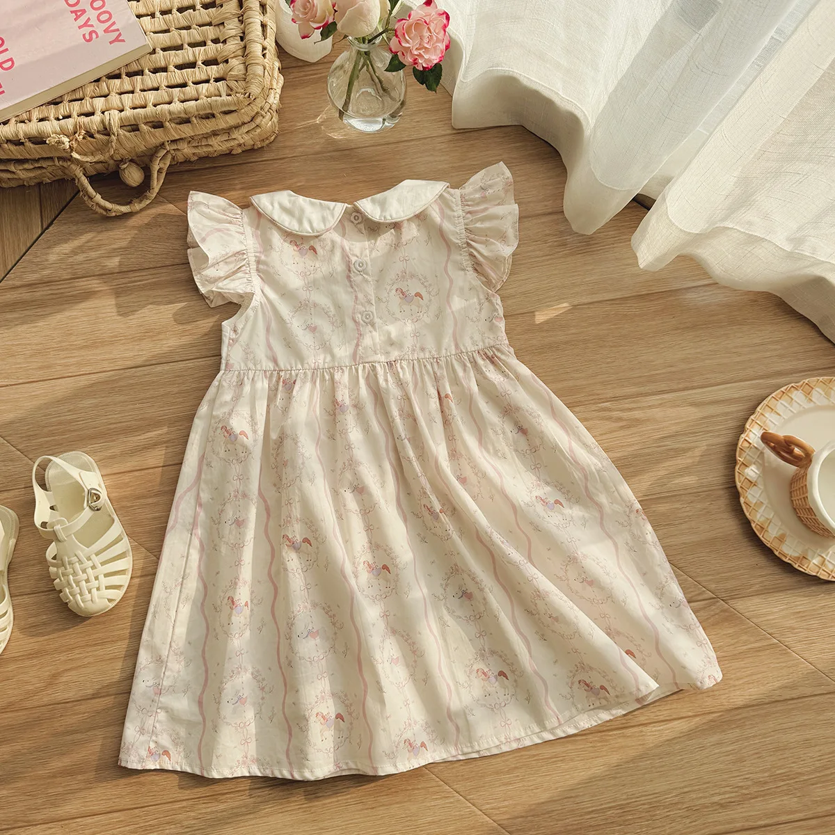 French Style Embroidered Doll Collar Girls Dress Summer 2026 Sleeveless Floral Print Children's Skirt Fashionable Kids' Clothing
French Style Embroidered Doll Collar Girls Dress Summer 2026 Sleeveless Floral Print Children's Skirt Fashionable Kids' Clothing