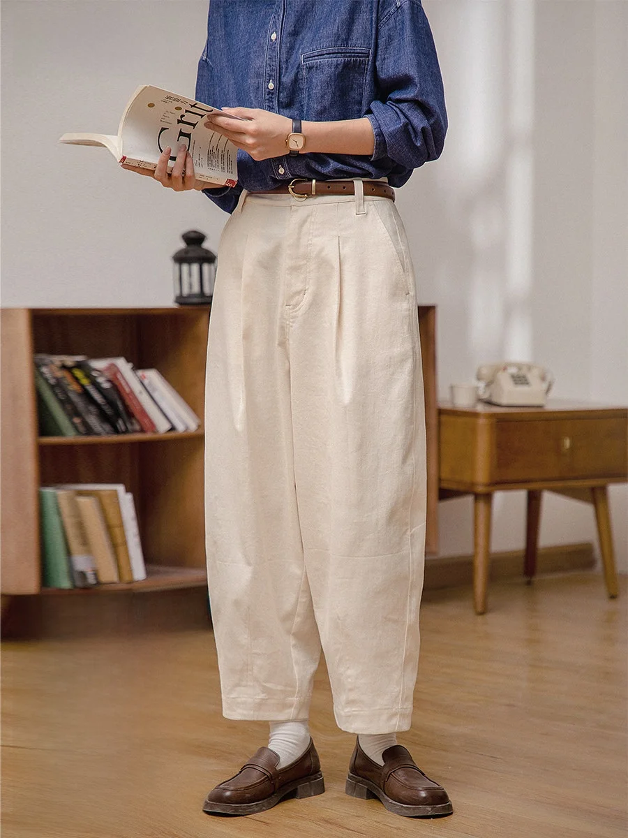 Original Lip Balm Woven Slim Fit Casual Pants Women's Commute Versatile High Waist Apricot Slimming Carrot Pants
Original Lip Balm Woven Slim Fit Casual Pants Women's Commute Versatile High Waist Apricot Slimming Carrot Pants