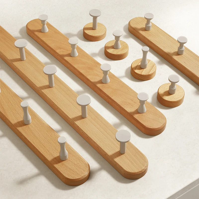 Modern Wood Wall Hook Rack Towel Holder Clothes Hanger Solid Beech Wood Coat Hooks for Entryway Bedroom Kitchen Bathroom
Modern Wood Wall Hook Rack Towel Holder Clothes Hanger Solid Beech Wood Coat Hooks for Entryway Bedroom Kitchen Bathroom