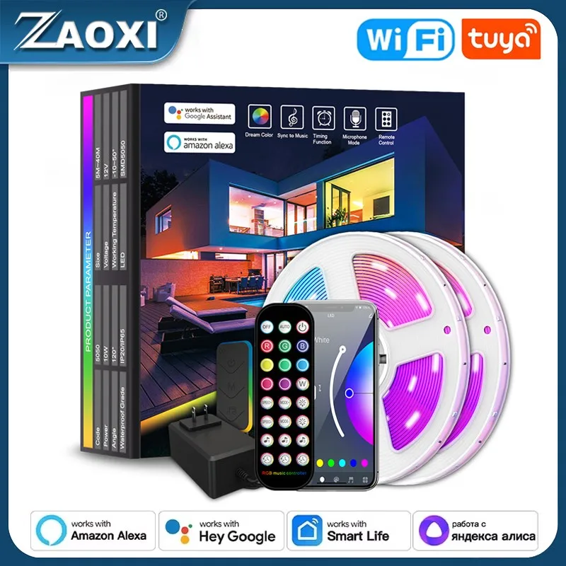 Tuya WIFI Smart RGB LED Light Strip Drip Glue IP20 Waterproof Strip APP Bluetooth Control For Bedroom Living Room TV Decoration
Tuya WIFI Smart RGB LED Light Strip Drip Glue IP20 Waterproof Strip APP Bluetooth Control For Bedroom Living Room TV Decoration