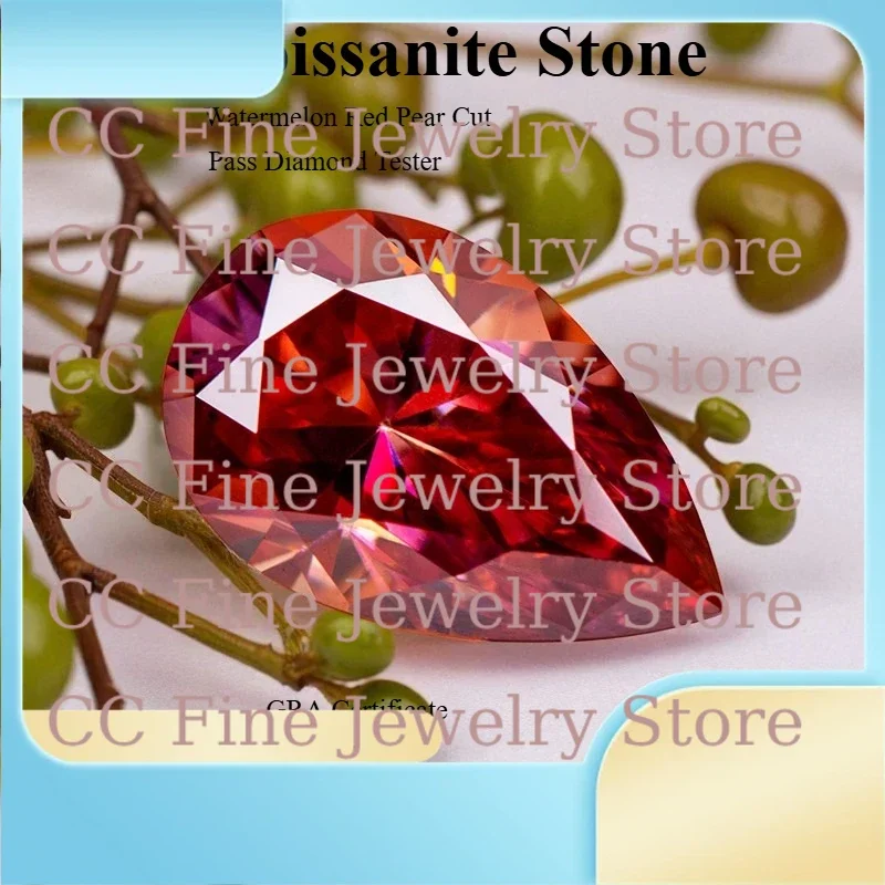 Pear Cut Watermelon Red Moissanite Stone Loose Gem 4x6mm 5x8mm 7x10mm 7x11mm 9x13mm Certification Available For DIY Ring Earring
Pear Cut Watermelon Red Moissanite Stone Loose Gem 4x6mm 5x8mm 7x10mm 7x11mm 9x13mm Certification Available For DIY Ring Earring