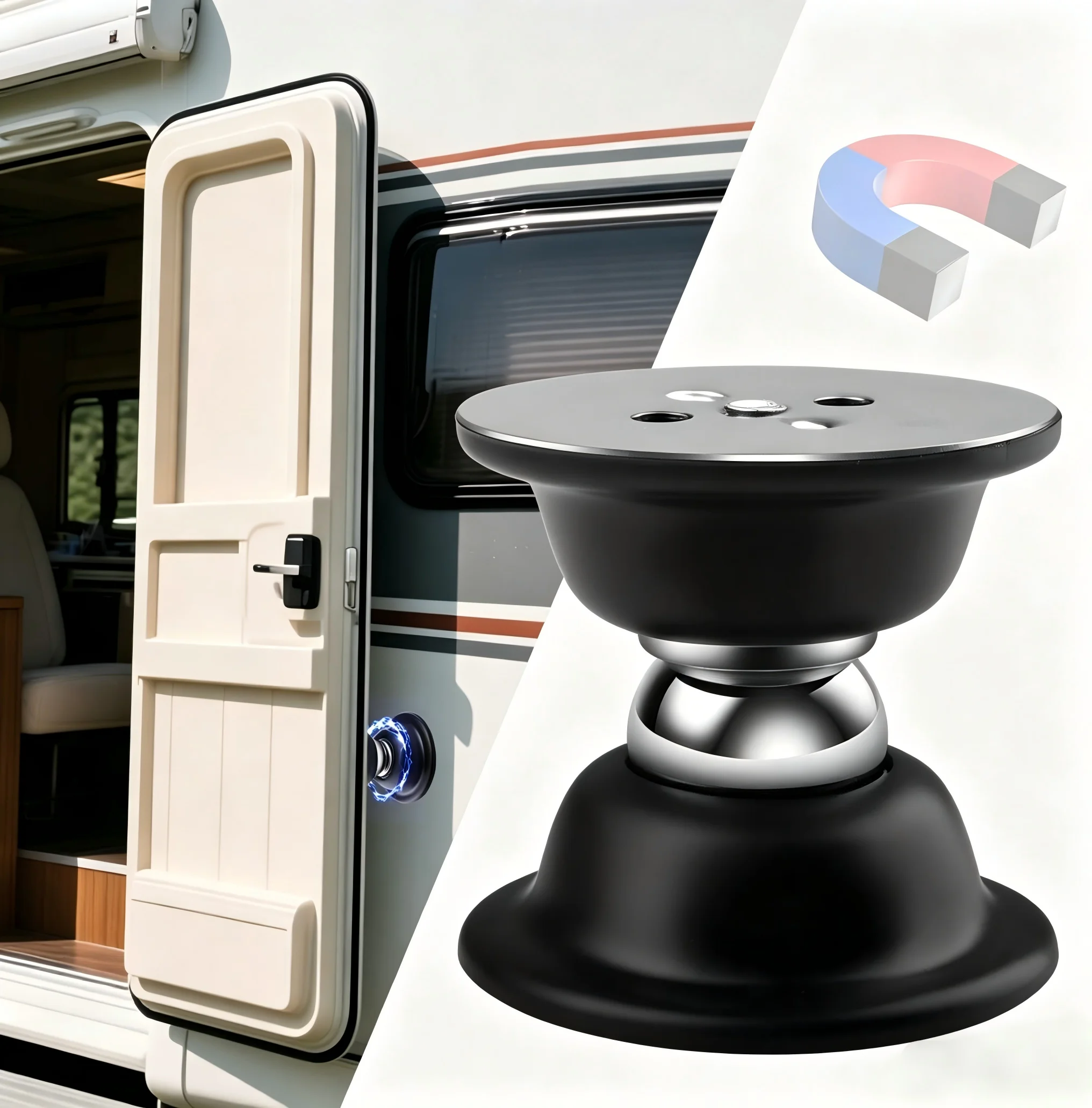 Strong Magnetic RV Door Holder, Heavy Duty RV Door Stopper, Magnetic Baggage Door Catch Latch for RV Camper Travel Trailer Motorhome Boat Cargo Compartments, Black
Strong Magnetic RV Door Holder, Heavy Duty RV Door Stopper, Magnetic Baggage Door Catch Latch for RV Camper Travel Trailer Motorhome Boat Cargo Compartments, Black