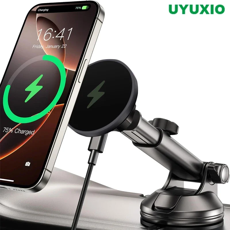 UYUXIO Car Mount Charger Dash Windshield Wireless Car Charger Strong Magnetic Phone Holder for iPhone 16 15 14 13 12 Series
UYUXIO Car Mount Charger Dash Windshield Wireless Car Charger Strong Magnetic Phone Holder for iPhone 16 15 14 13 12 Series