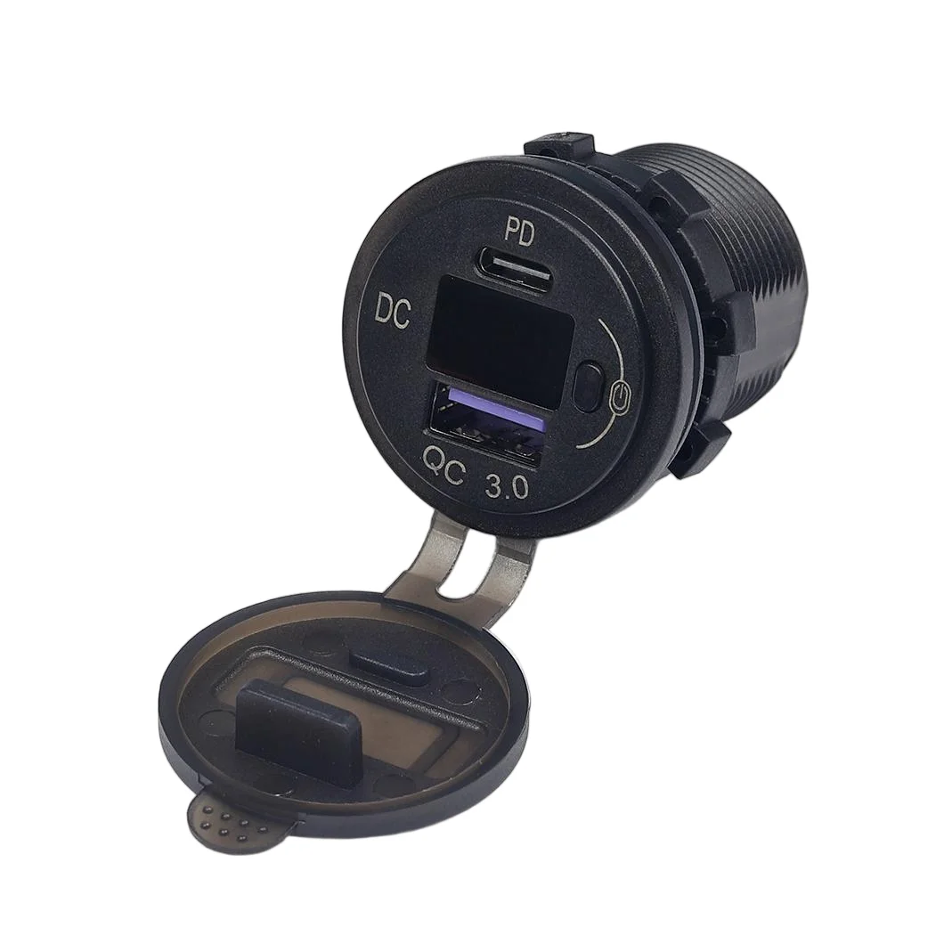 Автомобильное зарядное устройство DC12-24V 48W с быстрой зарядкой, разъемами TYPE-C PD+QC3.0 USB, вольтметром и сенсорной кнопкой
Автомобильное зарядное устройство DC12-24V 48W с быстрой зарядкой, разъемами TYPE-C PD+QC3.0 USB, вольтметром и сенсорной кнопкой