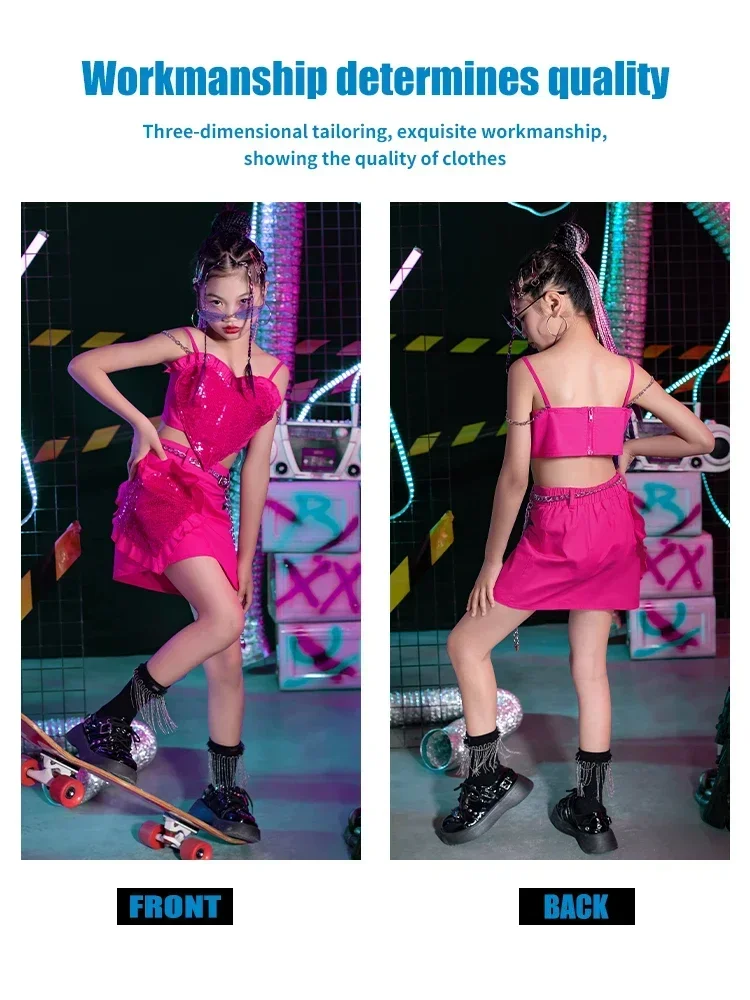 K-PoP Clothes Girls Jazz Dance Fashion Costume Kids Dance Show Tide Costume Set Girls Clothes Kids Street Dance Cool Summer
K-PoP Clothes Girls Jazz Dance Fashion Costume Kids Dance Show Tide Costume Set Girls Clothes Kids Street Dance Cool Summer