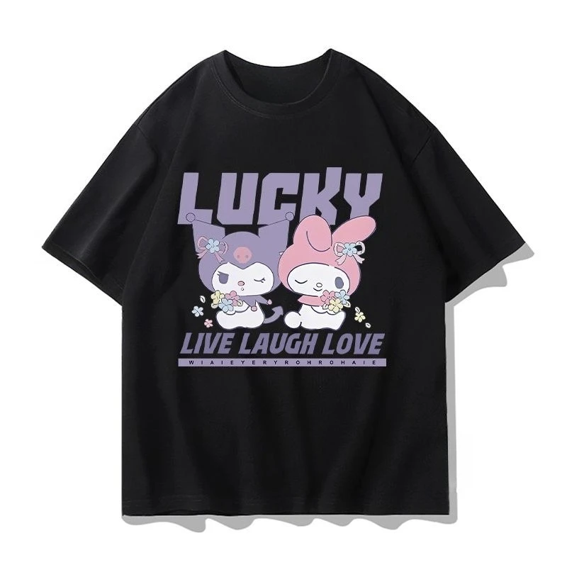 Футболка с принтом My Melody Kuromi, хлопковая женская летняя новая большая футболка Sanrio Y2K, свободный повседневный топ в стиле ретро с короткими рукавами
Футболка с принтом My Melody Kuromi, хлопковая женская летняя новая большая футболка Sanrio Y2K, свободный повседневный топ в стиле ретро с короткими рукавами