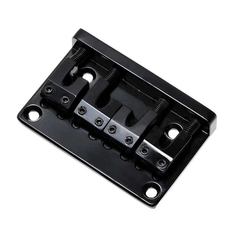 4-String Electric Bass Bridge L-Shape 79.5x51.5mm Base 18mm String Distance String-Through Body Design Chrome/Black
4-String Electric Bass Bridge L-Shape 79.5x51.5mm Base 18mm String Distance String-Through Body Design Chrome/Black