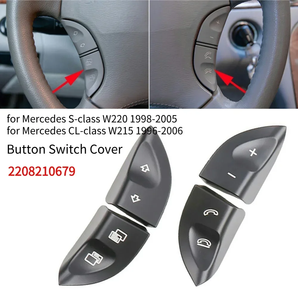 2pcs Black Steering Wheel Control Button Switch Cover For Mercedes W220 W215 Multifunctional Button Switch Cover 2208210679
2pcs Black Steering Wheel Control Button Switch Cover For Mercedes W220 W215 Multifunctional Button Switch Cover 2208210679