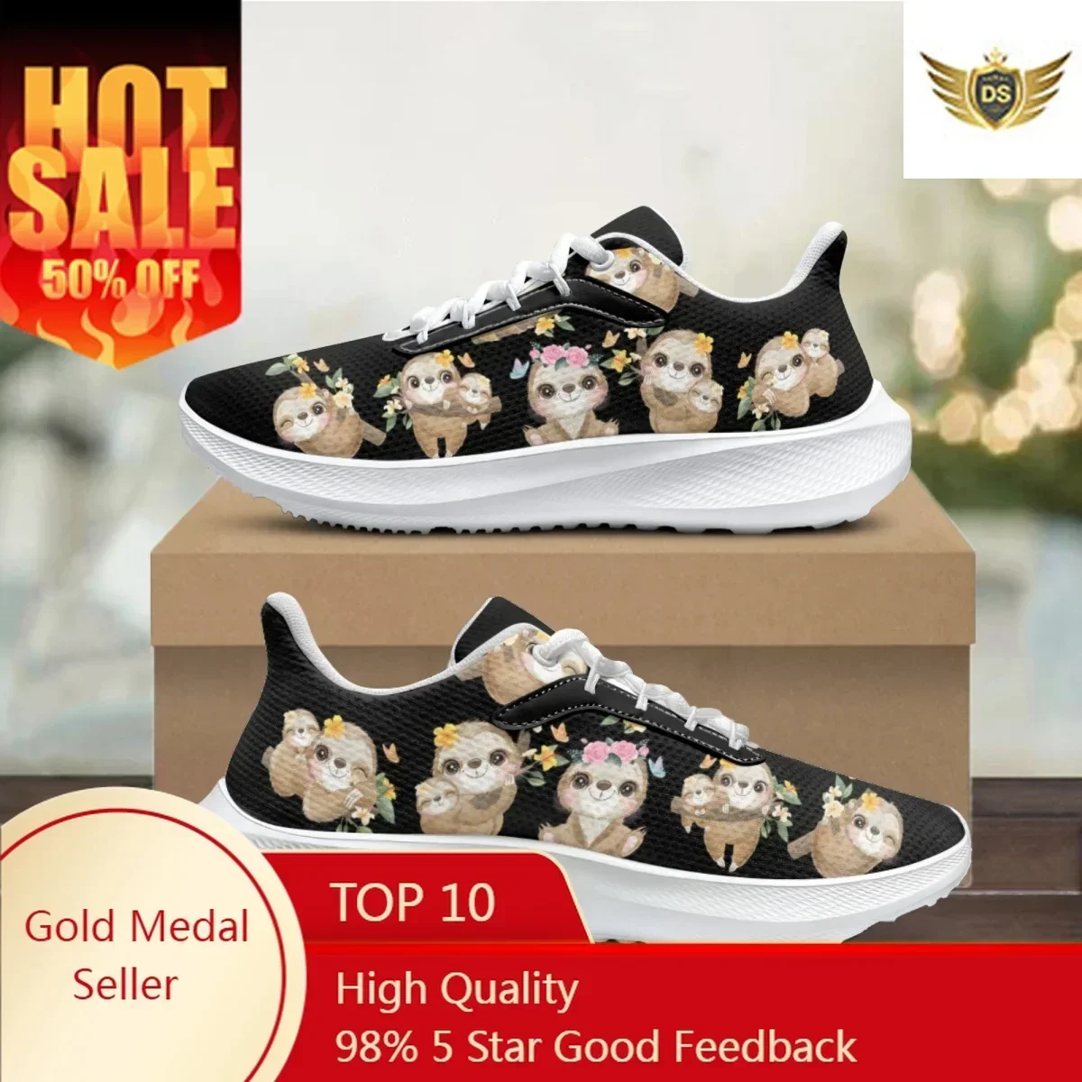 Sloth Cute Printed New Running Shoe Comfort Shock Absorption Flats Non-Slip Sneakers High Quality Tennis Shoes Chaussure Femme
Sloth Cute Printed New Running Shoe Comfort Shock Absorption Flats Non-Slip Sneakers High Quality Tennis Shoes Chaussure Femme