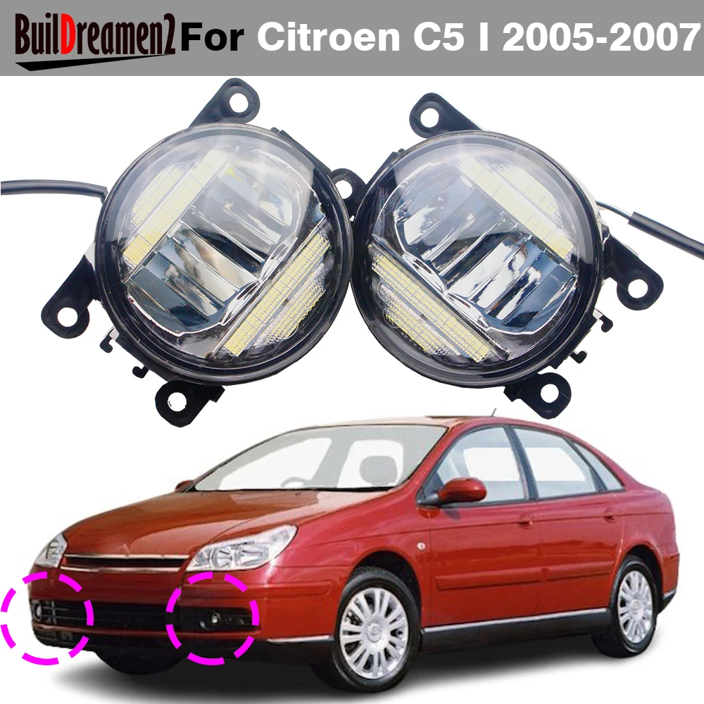 1 Pair Car Front Bumper LED Fog Light DRL Assembly Error Free Fog Daytime Running Lamp H11 For Citroen C5 I 2005 2006 2007
1 Pair Car Front Bumper LED Fog Light DRL Assembly Error Free Fog Daytime Running Lamp H11 For Citroen C5 I 2005 2006 2007