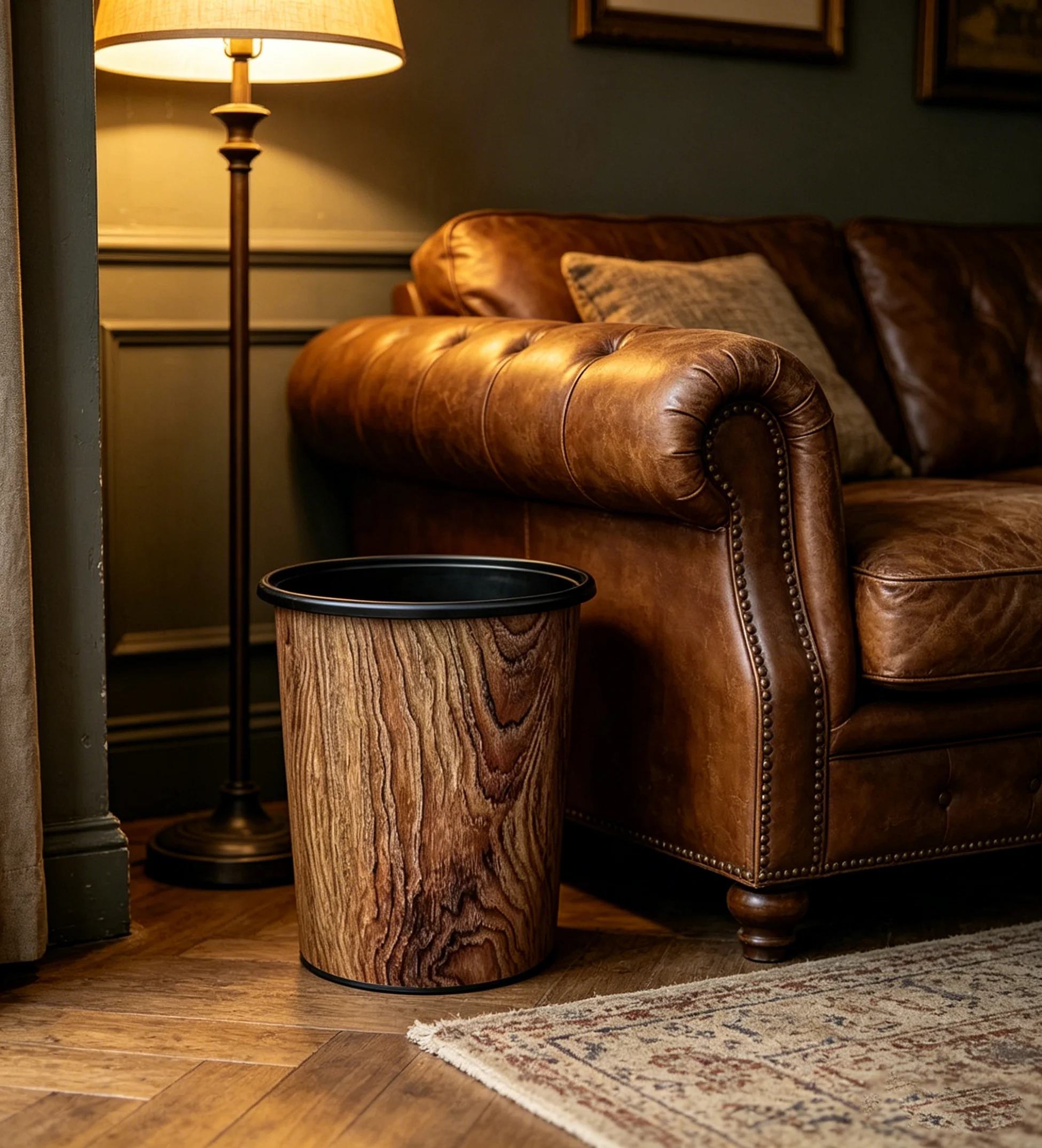 Practical modern wood grain trash can, open top for convenient use, space-saving and versatile for multiple occasions H0256.3
Practical modern wood grain trash can, open top for convenient use, space-saving and versatile for multiple occasions H0256.3