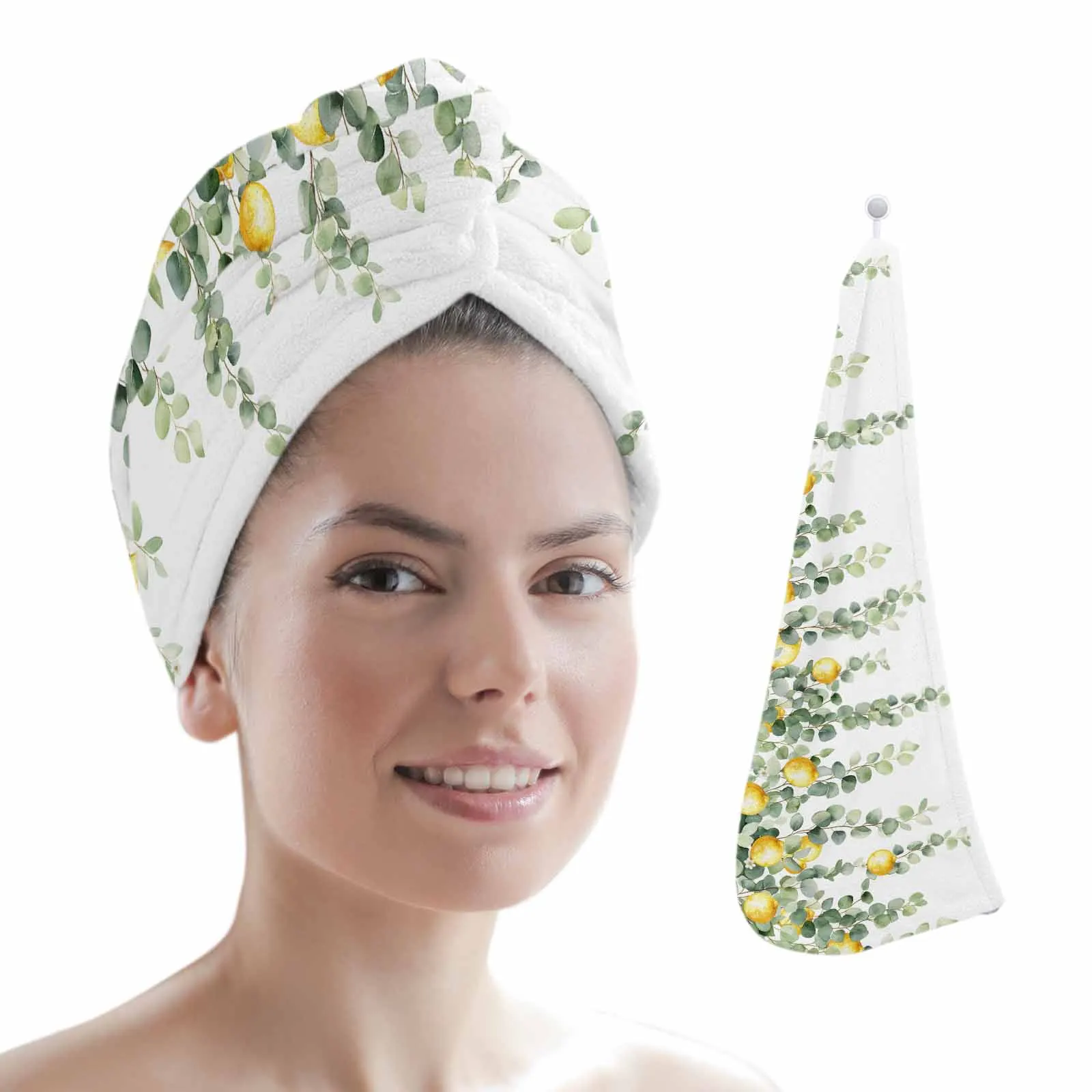 Classic Spring Lemon Leaf Plant Women Hair Drying Towel Hat Shower Head Turban Quick Dry Hair Cap for Bathroom
Classic Spring Lemon Leaf Plant Women Hair Drying Towel Hat Shower Head Turban Quick Dry Hair Cap for Bathroom
