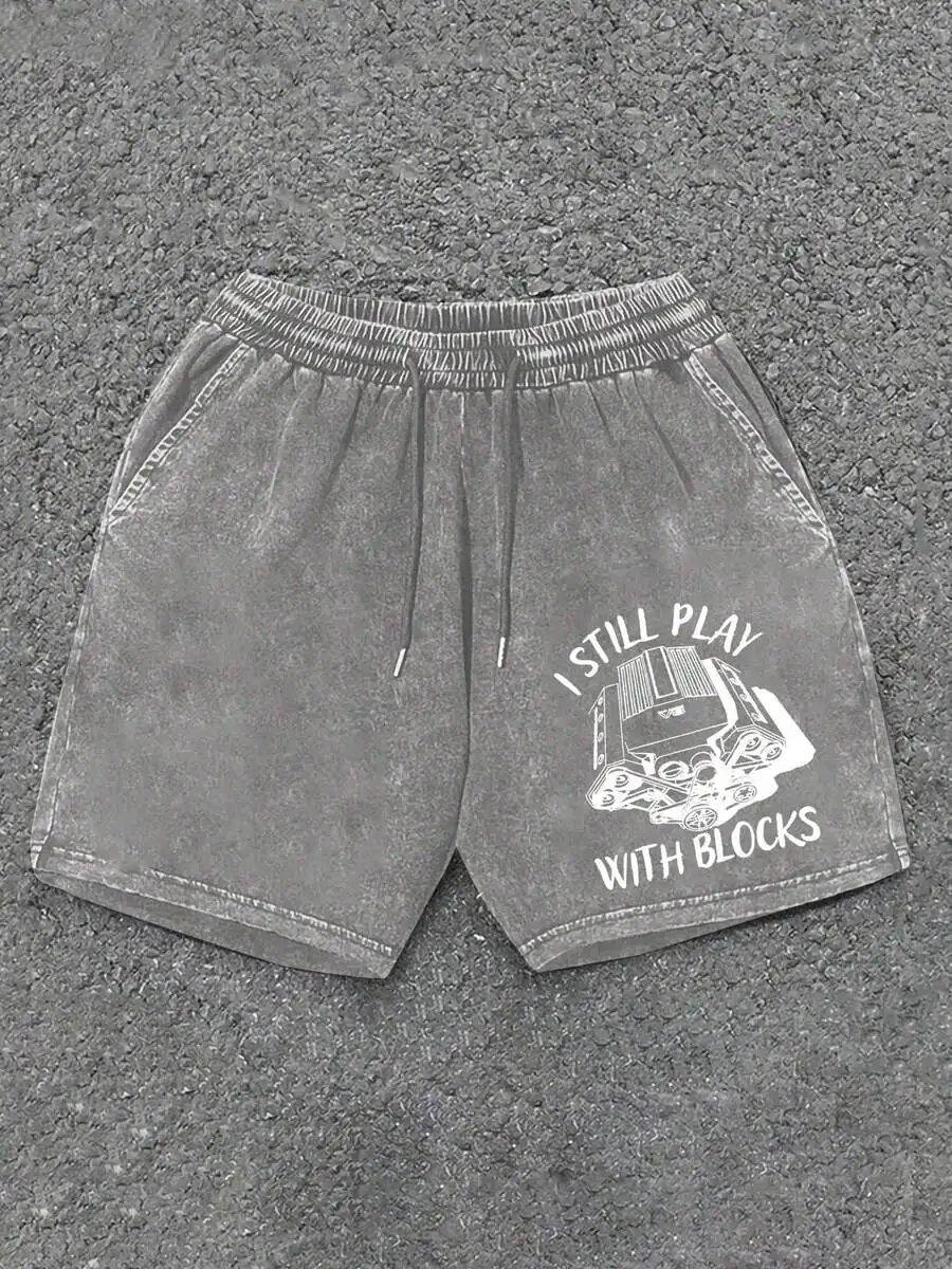 Mens Light Gray Vintage Washed Cotton Shorts With Engine Print Drawstring Waist Casual
Mens Light Gray Vintage Washed Cotton Shorts With Engine Print Drawstring Waist Casual