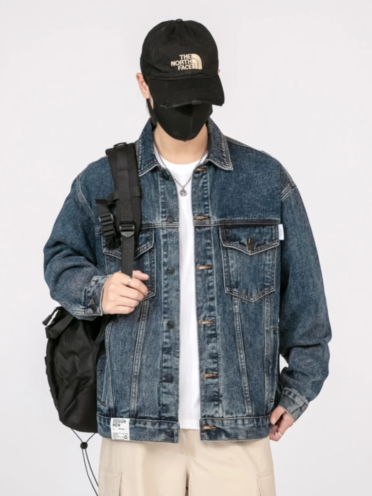 Retro Denim Jaet Loose Casual Collar Single Button Workwear Jaet for Men Spring Autumn Cotton Blend Youth Faion
Retro Denim Jaet Loose Casual Collar Single Button Workwear Jaet for Men Spring Autumn Cotton Blend Youth Faion