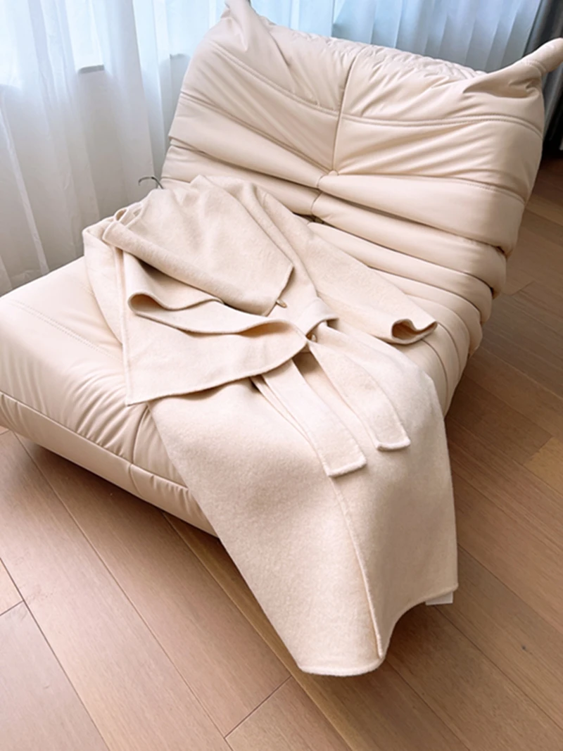 Ele Double-Sided Woolen Coat for Women in White Vintage Rich Girl Sle Thi Warm Long Sve Straight Hem Open Front
Ele Double-Sided Woolen Coat for Women in White Vintage Rich Girl Sle Thi Warm Long Sve Straight Hem Open Front