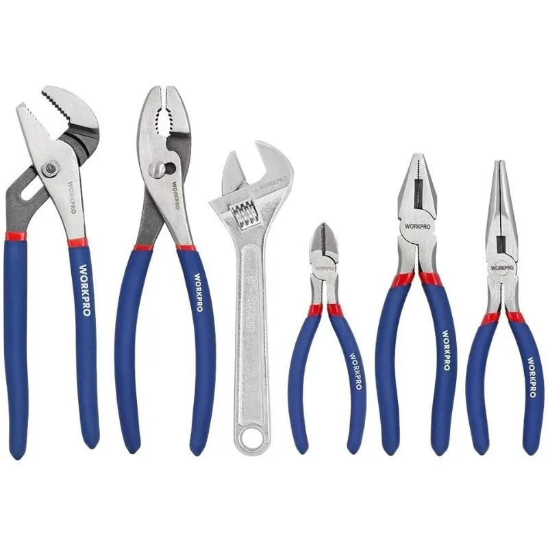 WORKPRO Large Pliers & Wrench Set 6-Piece (10" Water Pump, 10" Slip Joint, 8Long Nose, 8Linesman, 6Diagonal, 8 Adjustable
WORKPRO Large Pliers & Wrench Set 6-Piece (10" Water Pump, 10" Slip Joint, 8Long Nose, 8Linesman, 6Diagonal, 8 Adjustable