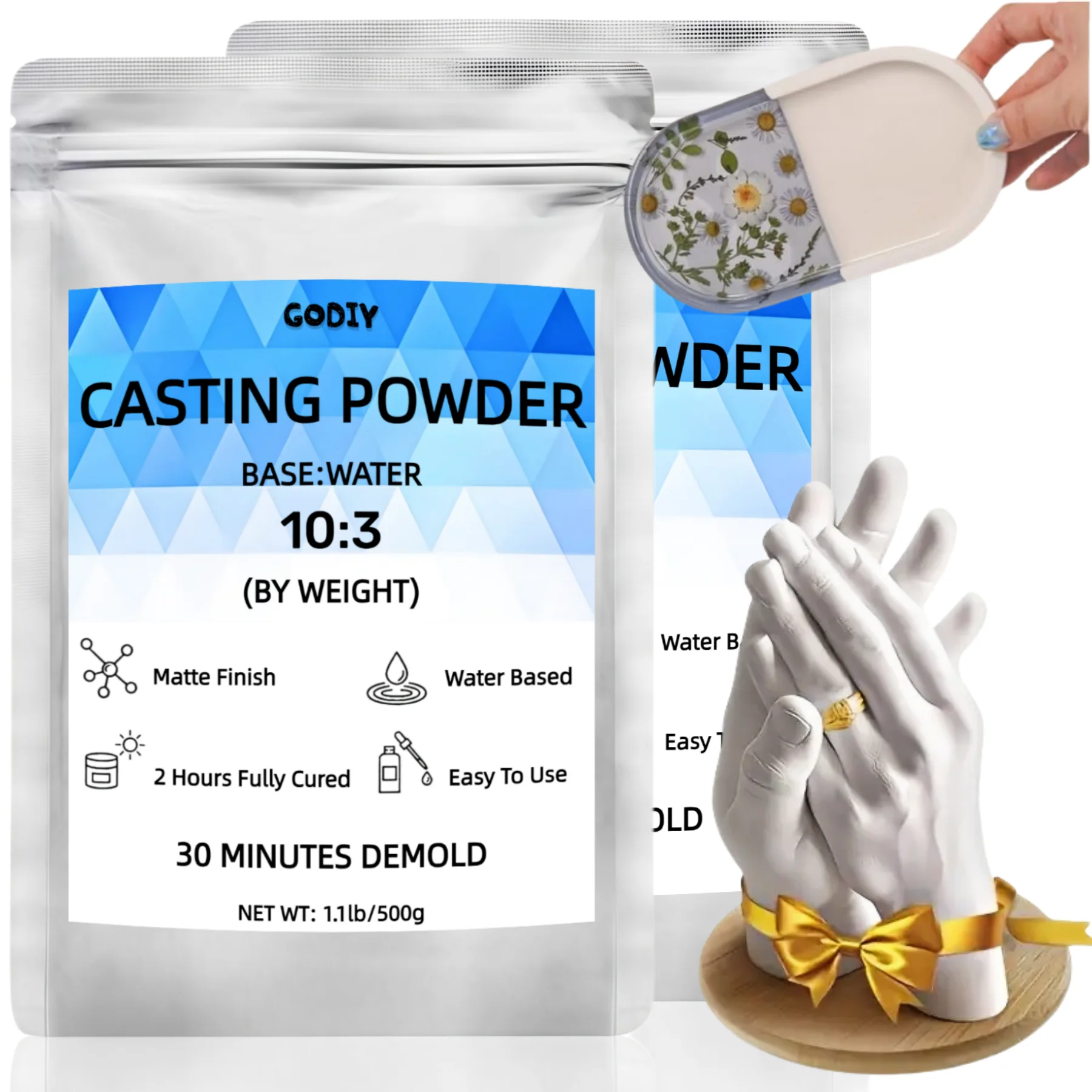 Casting Powder, Premium Quick Cure Material for Silicone Molds, Home Decor and DIY Art
Casting Powder, Premium Quick Cure Material for Silicone Molds, Home Decor and DIY Art