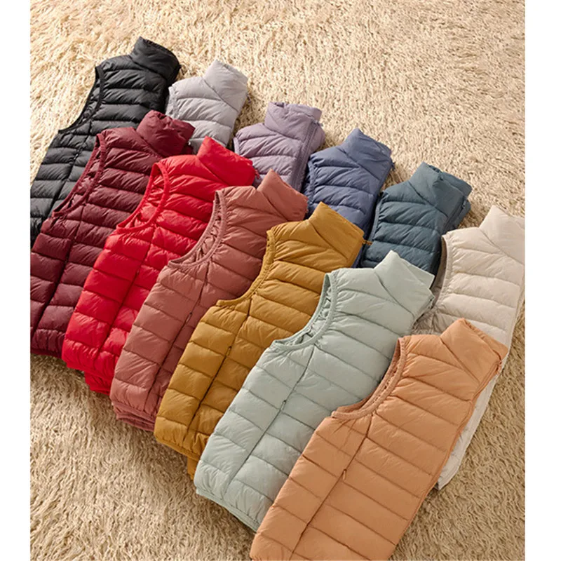 Winter Ultra Light White Duck Down Vest Jakcet Women Warm Down Waistcoat Parka Female Stand Collar Sleeveless Tank Short Tops
Winter Ultra Light White Duck Down Vest Jakcet Women Warm Down Waistcoat Parka Female Stand Collar Sleeveless Tank Short Tops