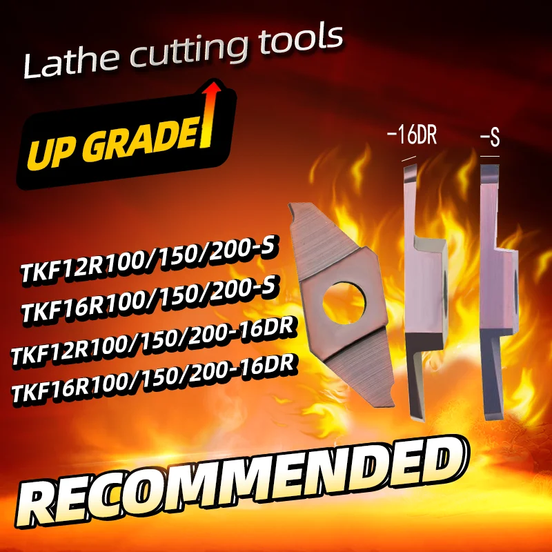 10pcs TKF12R100 TKF16R150 200 Grooving Turning Tools Carbide Inserts Blade For Small Part Stainless Steel Machining Cutting
10pcs TKF12R100 TKF16R150 200 Grooving Turning Tools Carbide Inserts Blade For Small Part Stainless Steel Machining Cutting