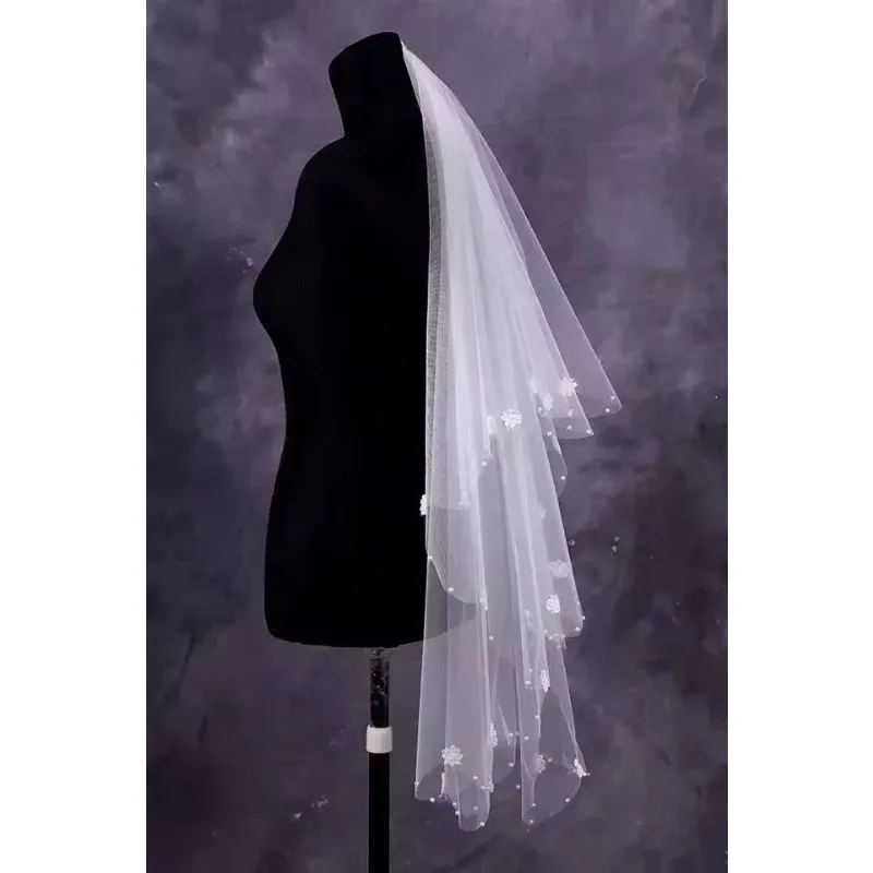 Tulle One-tier Fingertip Bridal Veils With Pearl Flower 2021 Wedding Bride Real Photo Veil
Tulle One-tier Fingertip Bridal Veils With Pearl Flower 2021 Wedding Bride Real Photo Veil