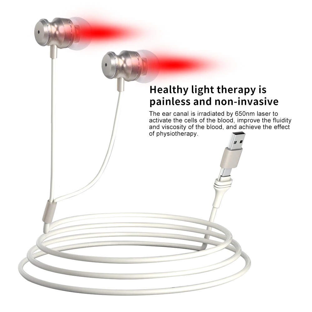 650nm Red LLLT Laser Ear Device For Tinnitus Otitis Media Hearing Loss Sleep Hypertension Diabetes Therapy Physical Treatment
650nm Red LLLT Laser Ear Device For Tinnitus Otitis Media Hearing Loss Sleep Hypertension Diabetes Therapy Physical Treatment