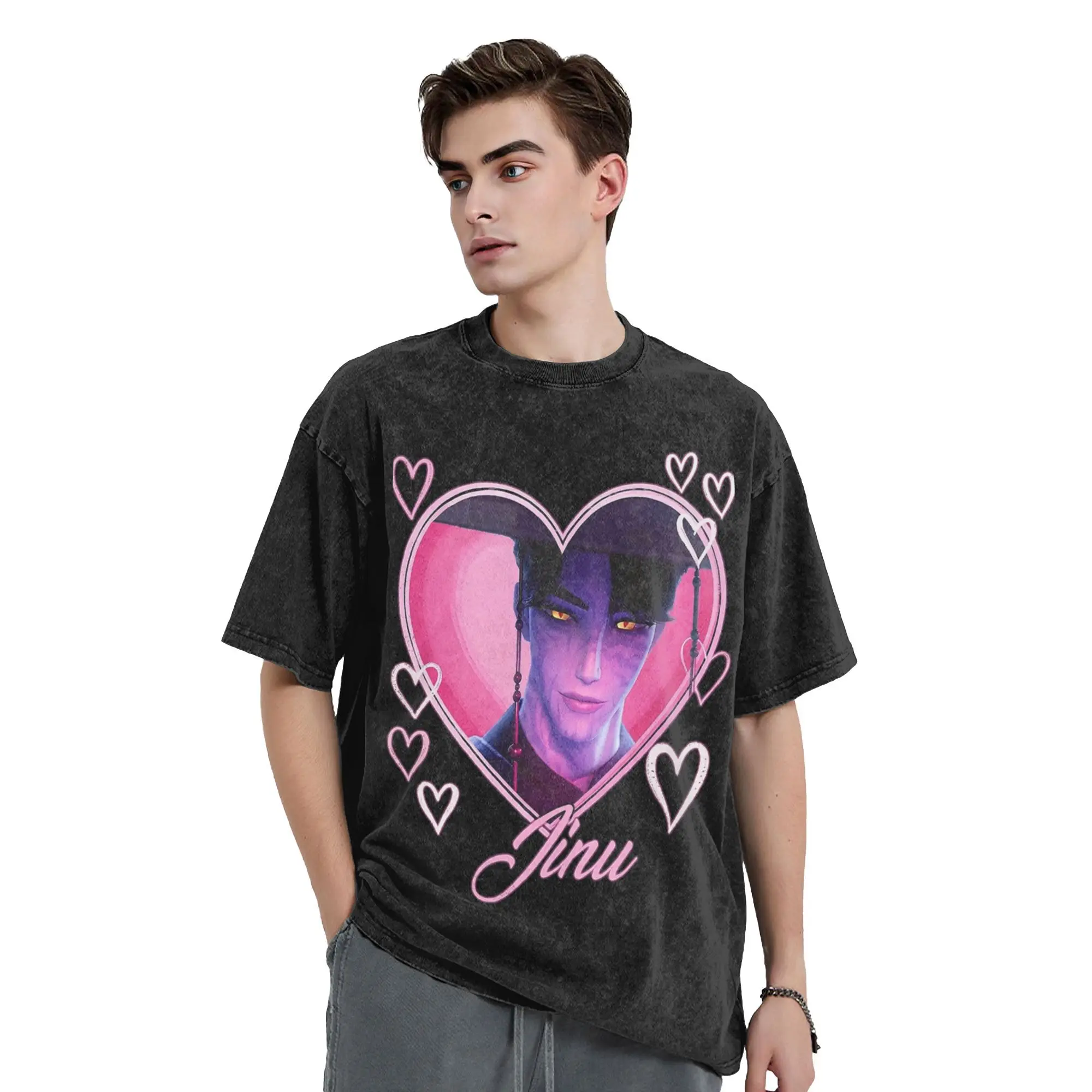 Washed T Shirt Jinu KPop Demon Hunters Anime Vintage T-Shirt Harajuku Saja Boys Short Sleeve Graphic Tops Tees for Men Women
Washed T Shirt Jinu KPop Demon Hunters Anime Vintage T-Shirt Harajuku Saja Boys Short Sleeve Graphic Tops Tees for Men Women