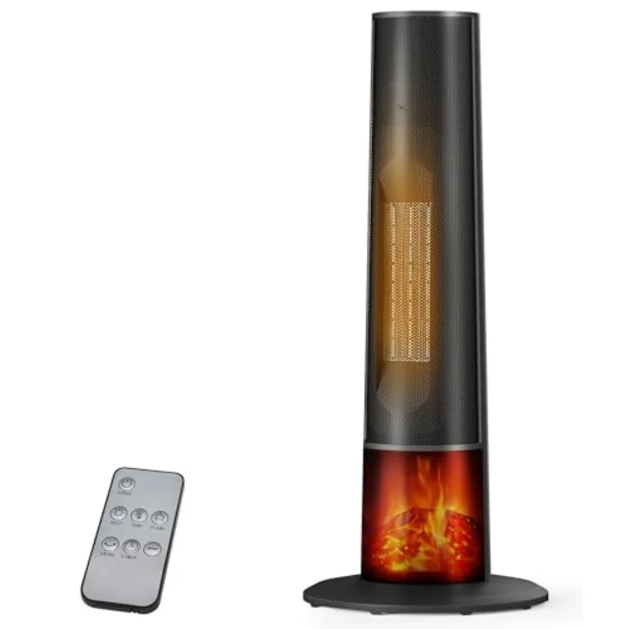 Tower Heater for Indoor Use - 25" Portable Space Heater with 3D Flame Remote Adjustable Thermostat 2 Heat Modes Multiple Safety
Tower Heater for Indoor Use - 25" Portable Space Heater with 3D Flame Remote Adjustable Thermostat 2 Heat Modes Multiple Safety