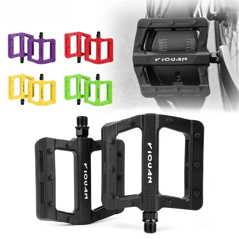 Nylon Mountain Bike Pedals 12 Grip Pins Sealed Bearings Wide Anti Slip Shockproof for Off Road Bicycle Accessories
Nylon Mountain Bike Pedals 12 Grip Pins Sealed Bearings Wide Anti Slip Shockproof for Off Road Bicycle Accessories