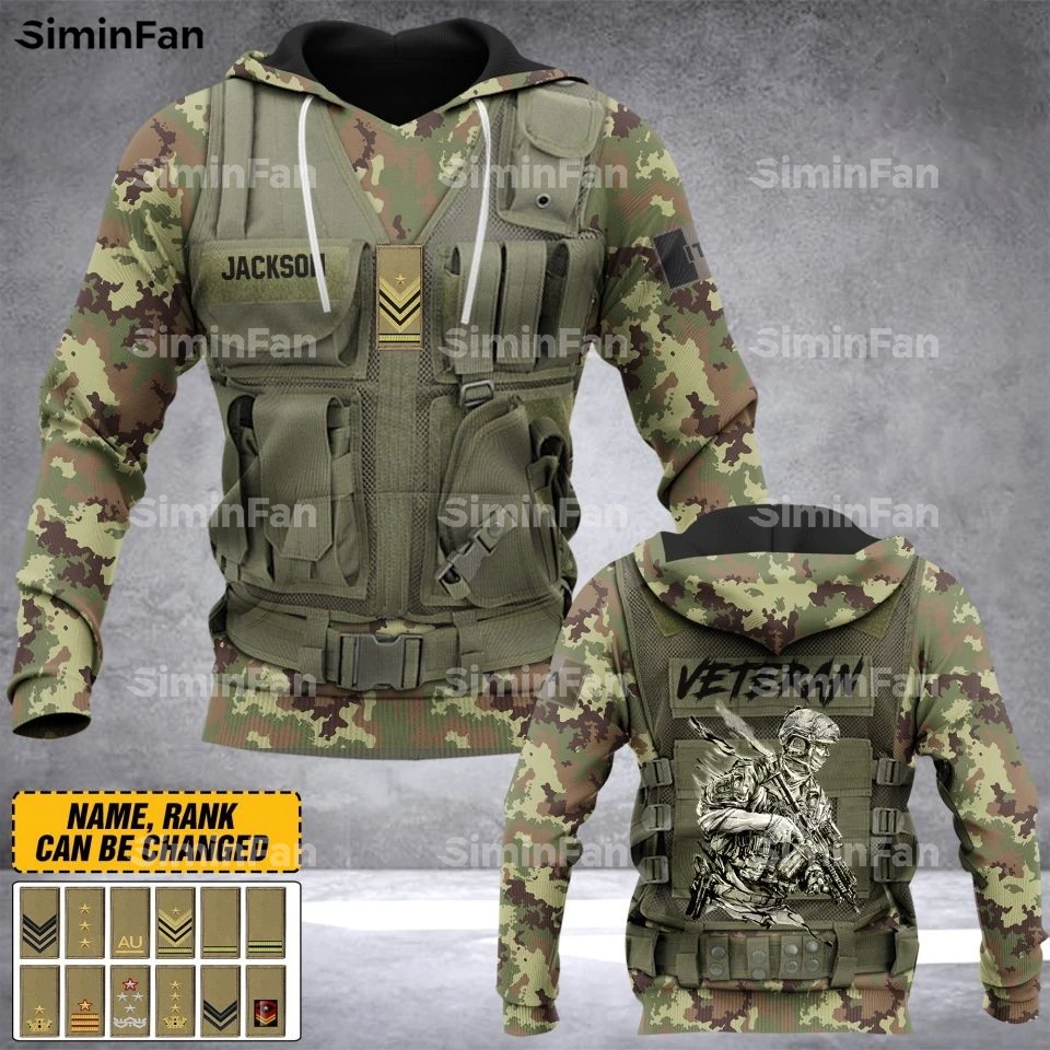 ITALY VETERAN SOLDIER ARMY 3D Printed Hoodie Men Zipper Jacket Hooded Pullover Female Top Unisex Coat Sweatshirt Casual Outwear
ITALY VETERAN SOLDIER ARMY 3D Printed Hoodie Men Zipper Jacket Hooded Pullover Female Top Unisex Coat Sweatshirt Casual Outwear