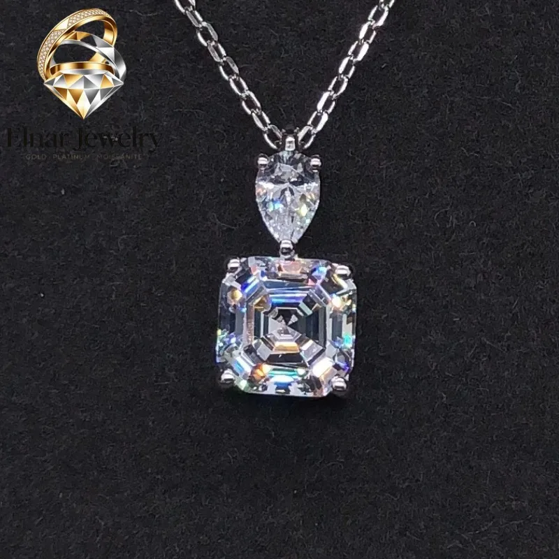 Elnar Jewelry Bonzer 3Ct Asscher Cut D Color Moissanite Pendant for Women Solid Platinum 950 Wedding Pendant Necklace P072
Elnar Jewelry Bonzer 3Ct Asscher Cut D Color Moissanite Pendant for Women Solid Platinum 950 Wedding Pendant Necklace P072