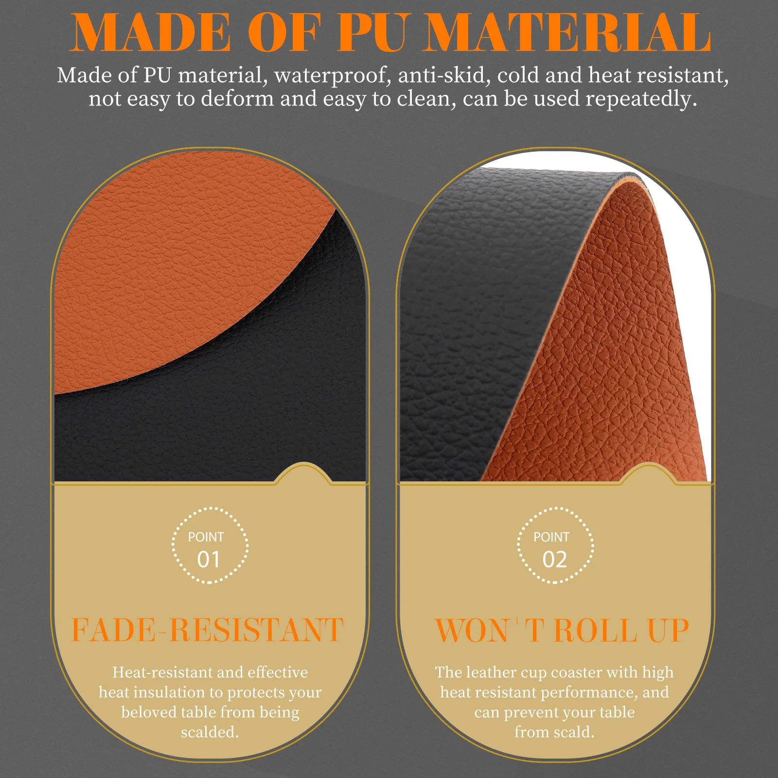 Heat Resistant Pu Dining Table Mat Waterproof Anti Skid Insulated Placemat Thick Decorative Bowl Coaster For Home Kitchen Use
Heat Resistant Pu Dining Table Mat Waterproof Anti Skid Insulated Placemat Thick Decorative Bowl Coaster For Home Kitchen Use