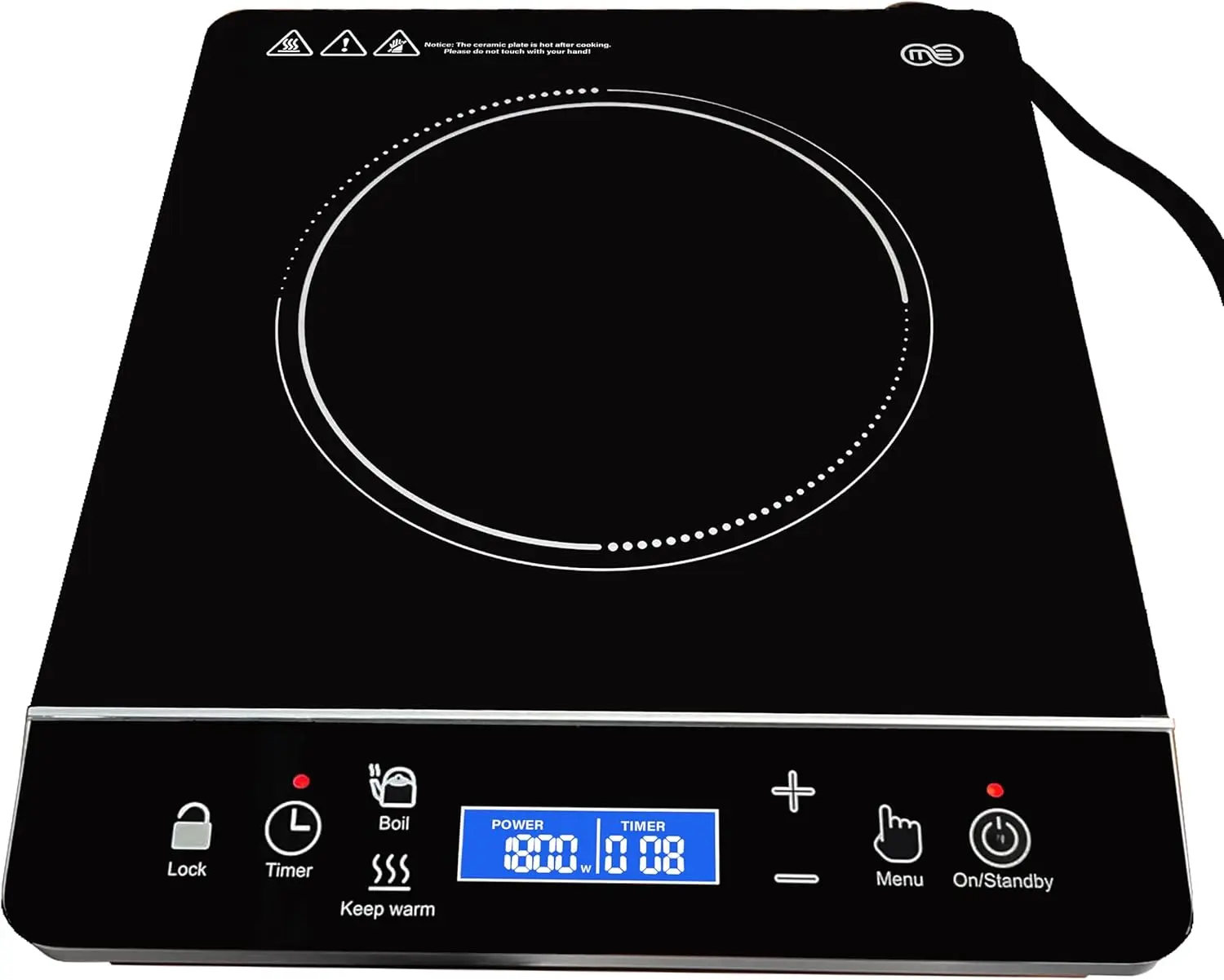 Portable Induction Cooktop with LCD Touch, 10 Temp Levels, Child Lock & Auto Shutoff - 1800W
Portable Induction Cooktop with LCD Touch, 10 Temp Levels, Child Lock & Auto Shutoff - 1800W